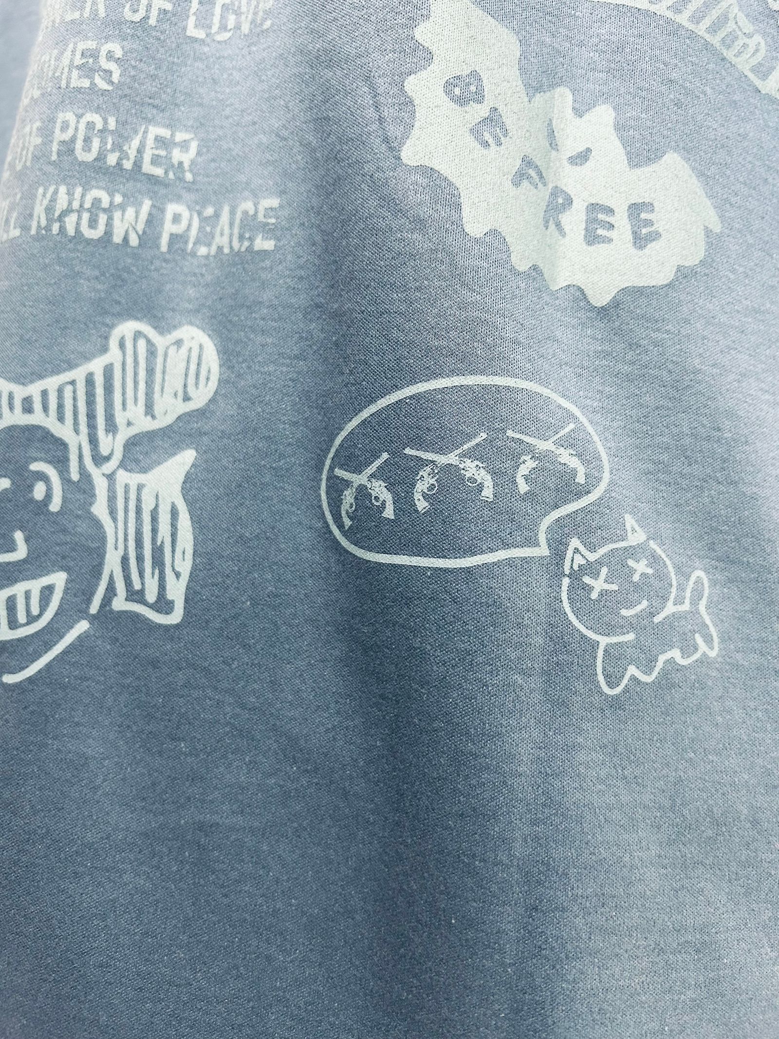 EAGLE TEE /全面プリント Tシャツ / ブルー 【roarguns 】