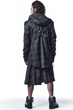 《予約品》 ParachuteBlouson ブルゾン GrenCheck / Black&Grey 【kiryuyrik】 11月入荷予定