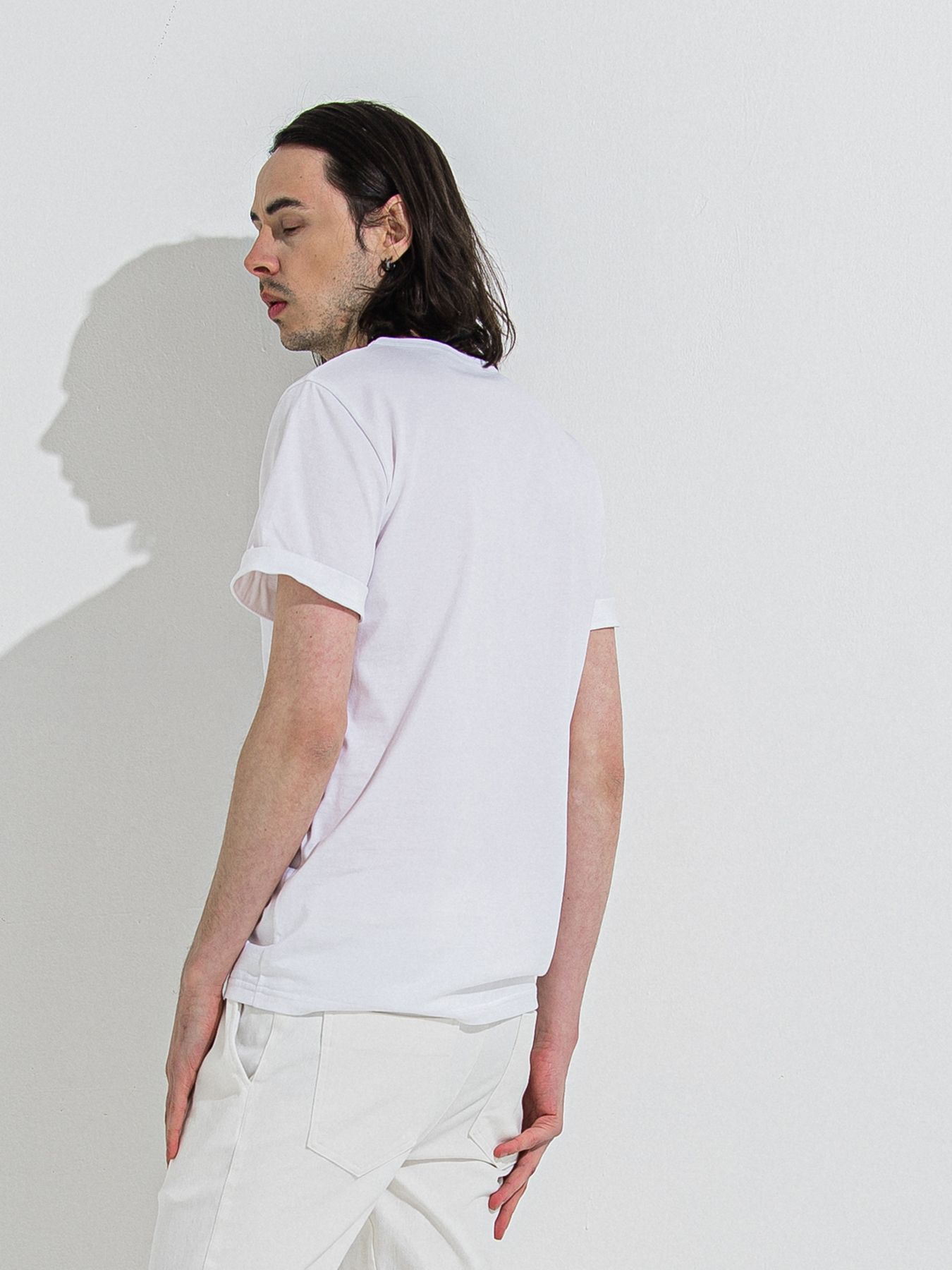 GIZA DAWN ROLL UP TEE / ギザドーンロールアップTシャツ / ホワイト