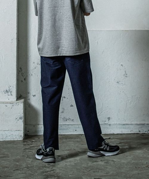 《予約11月17日19時締め》 EX denim jersey  WIDE PT / ワイドパンツ / インディゴワンウォッシュ