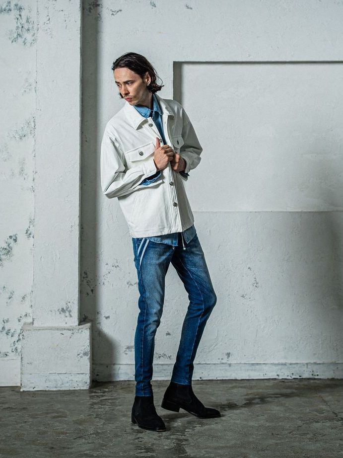 《予約11月17日19時締め》 EX denim jersey  EDGE   PT / ジャージ ダークインディコブルー