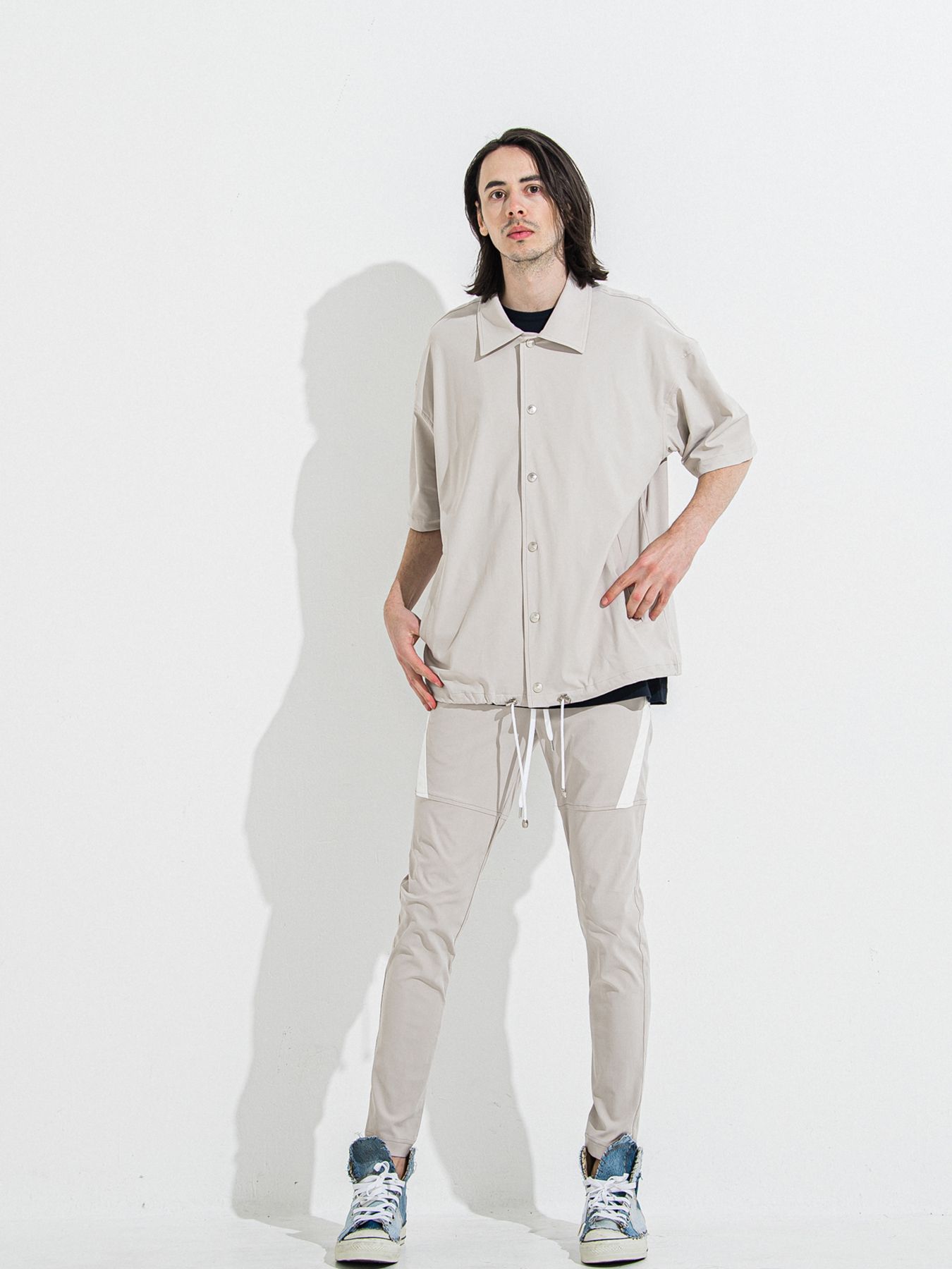 【予約品 】NYLON OVER T /  ナイロンオーバーサイズTシャツ / ネイビー