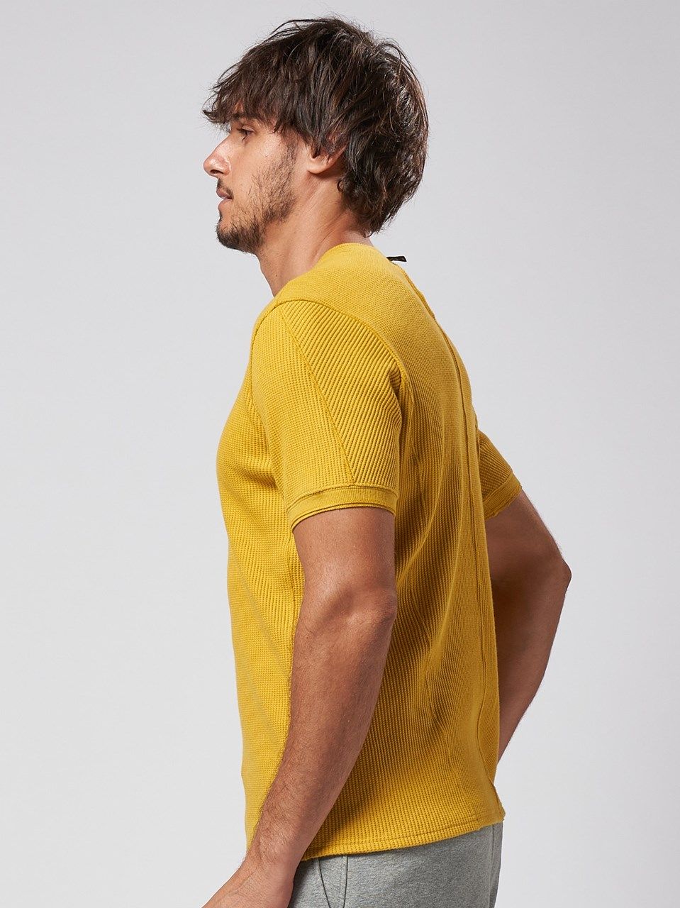 《予約品》 waffle henley / Tシャツ / イエロー