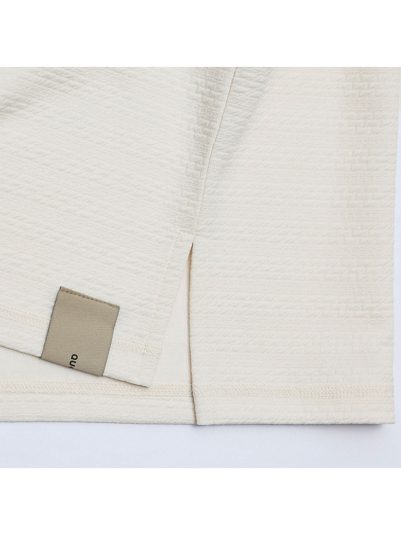 KNIT-BORDER CUTSEW / ニットボーダーカットソー / オフホワイト【QUOLT】