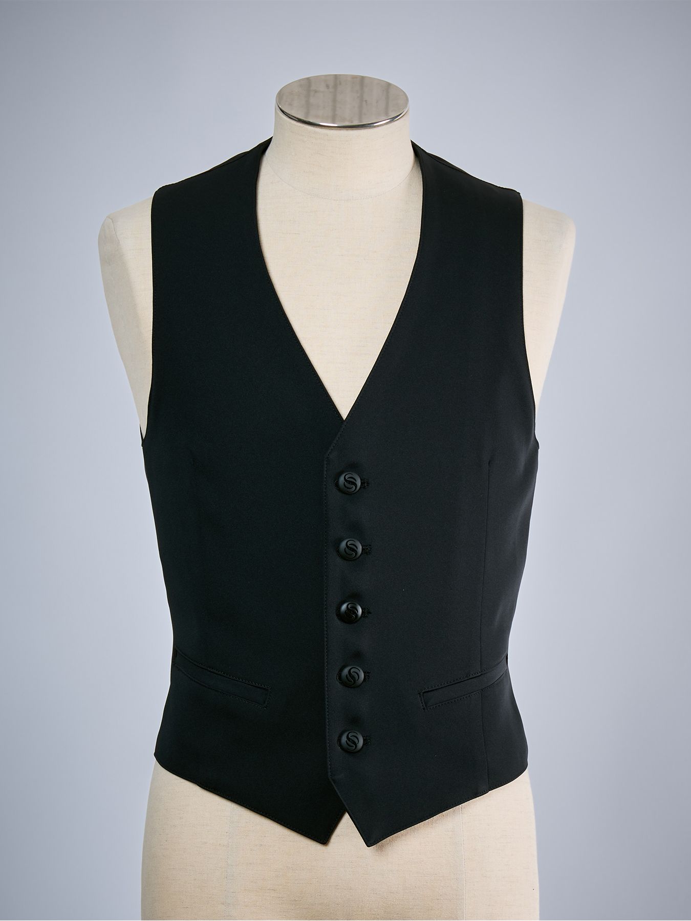 【予約品 10月26日(月) 締切】《Costume Line》W-Satin Vest / ベスト / ブラック