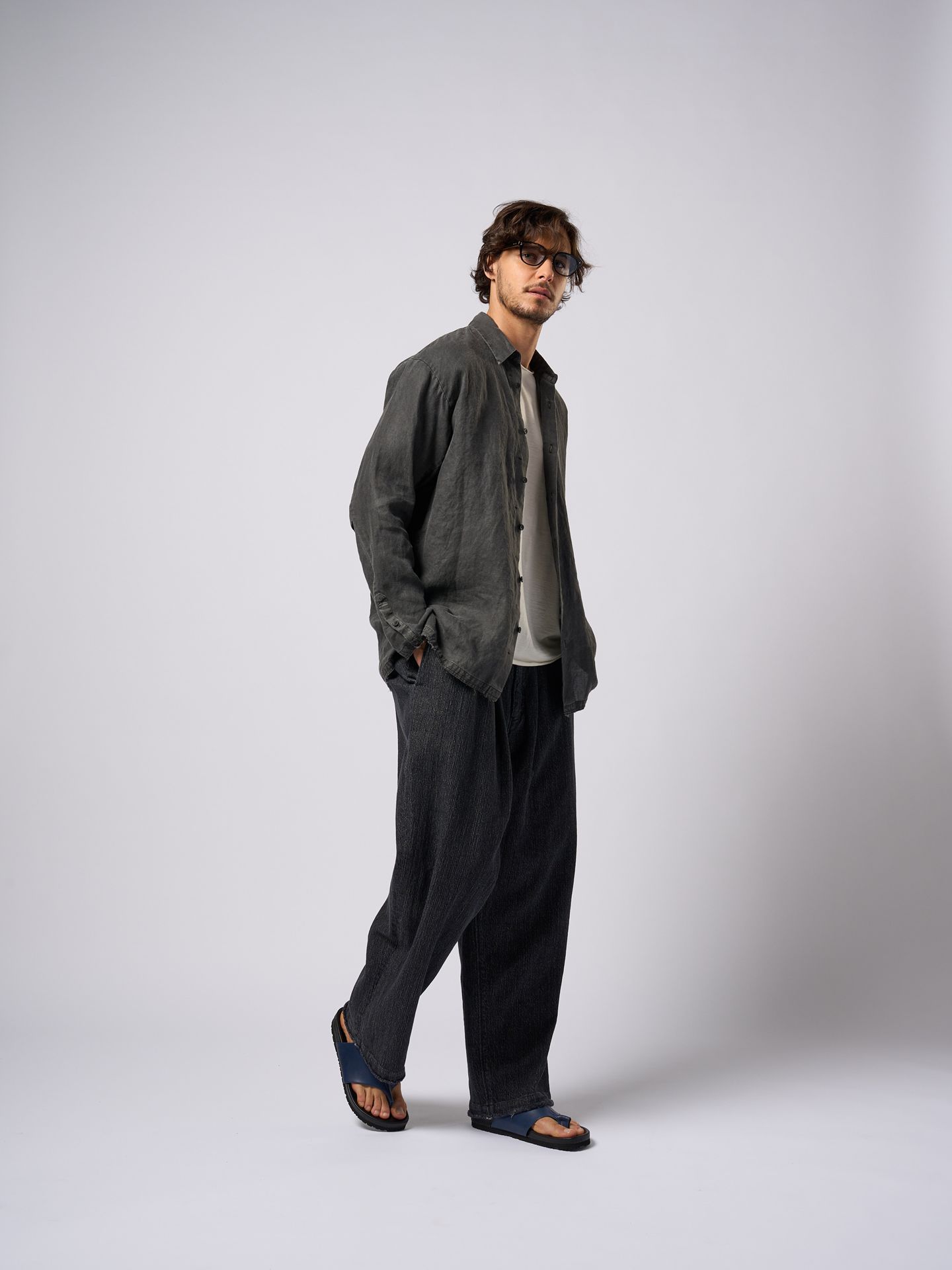 【予約品9月19日 10時締め】 shirt jacket / シャツジャケット / ブラック