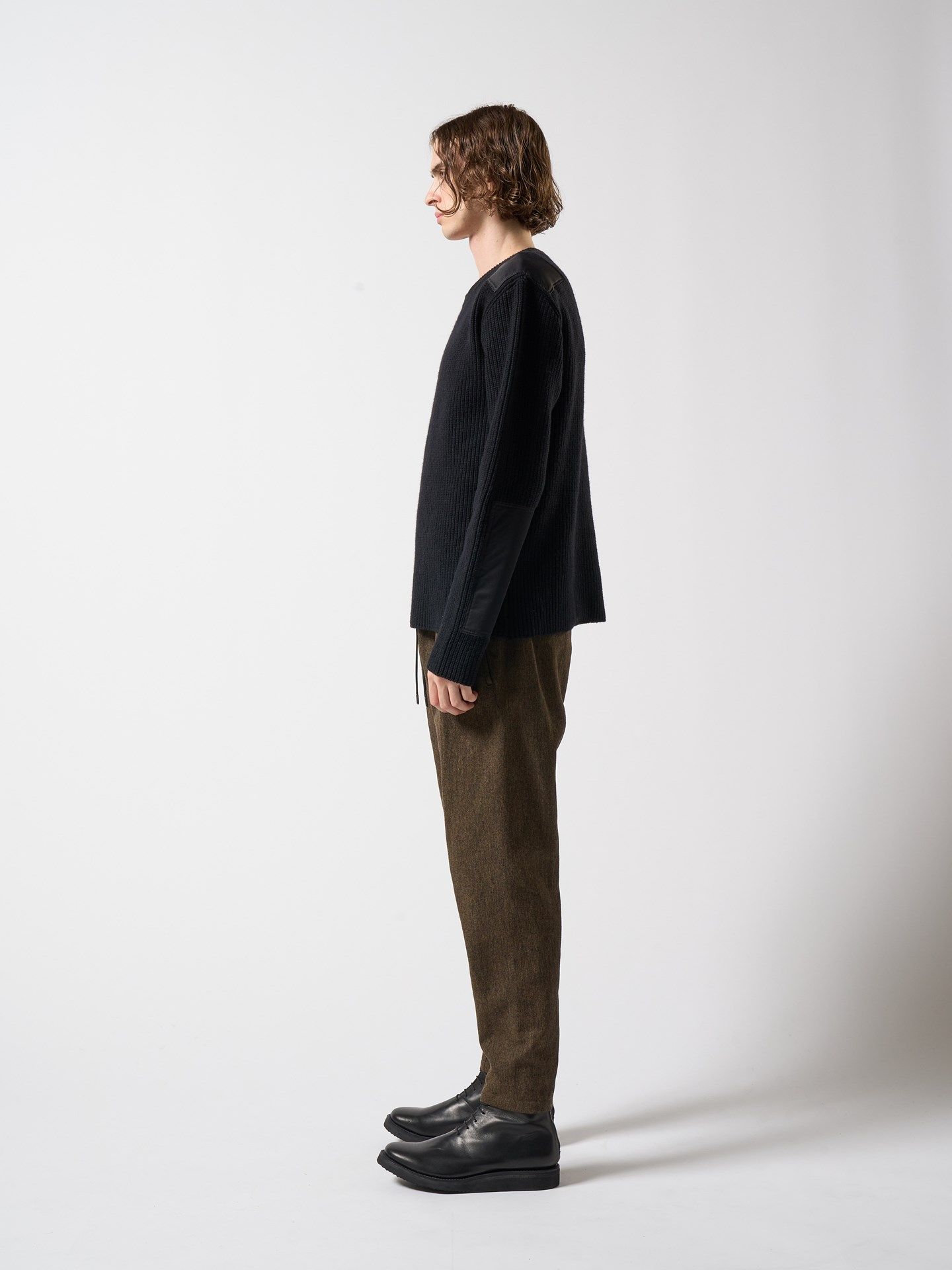 【予約品】 plating cable knit turtle / ニット / ブラック