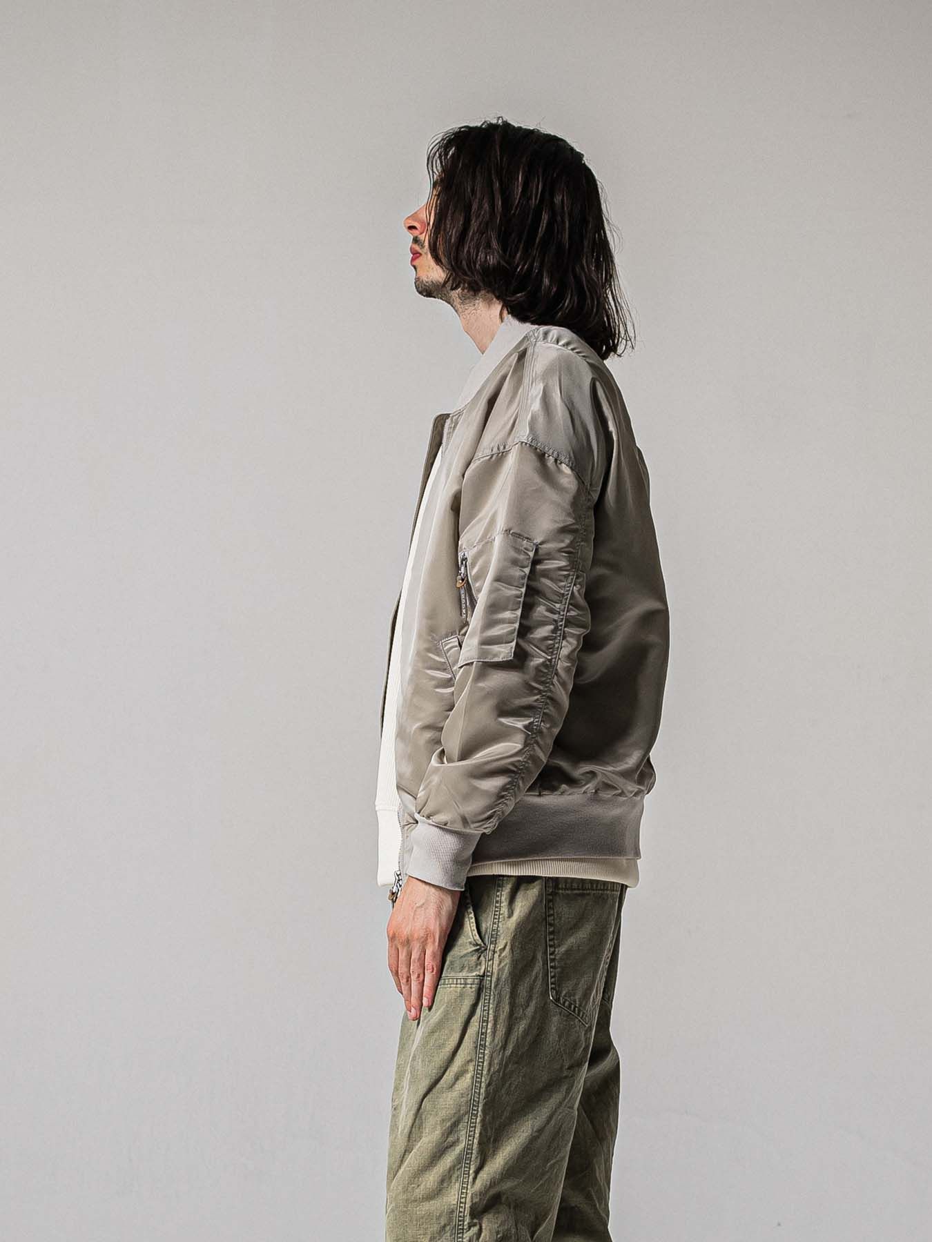 【予約品 11月16日(日) 締切】LIGHT DAVID JACKET / ドロップショルダー フライトジャケット / ナイロングレージュ