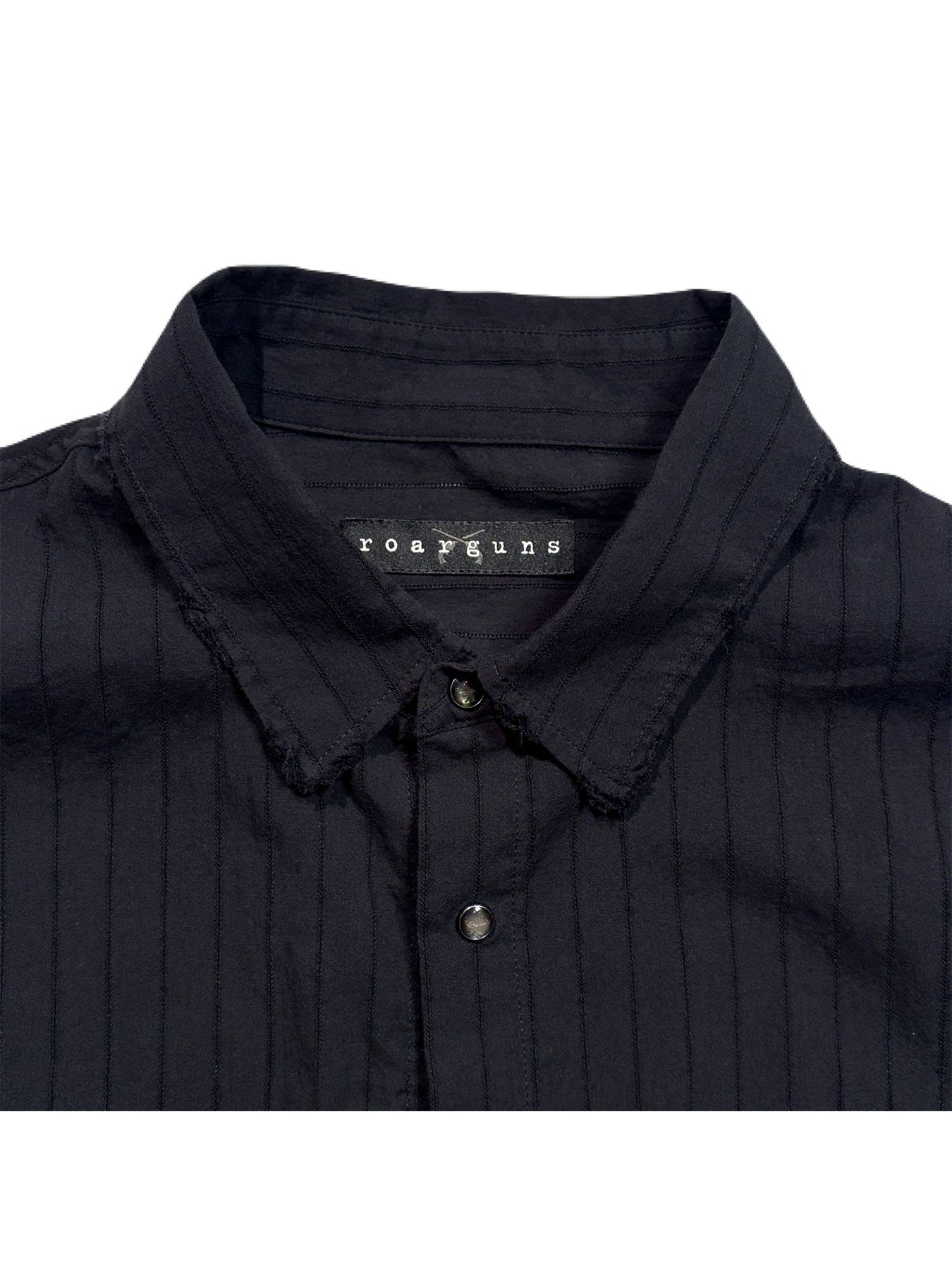 【予約品 8月23日(日) 締切】STRIPES SHIRT FLOWER / ブラック