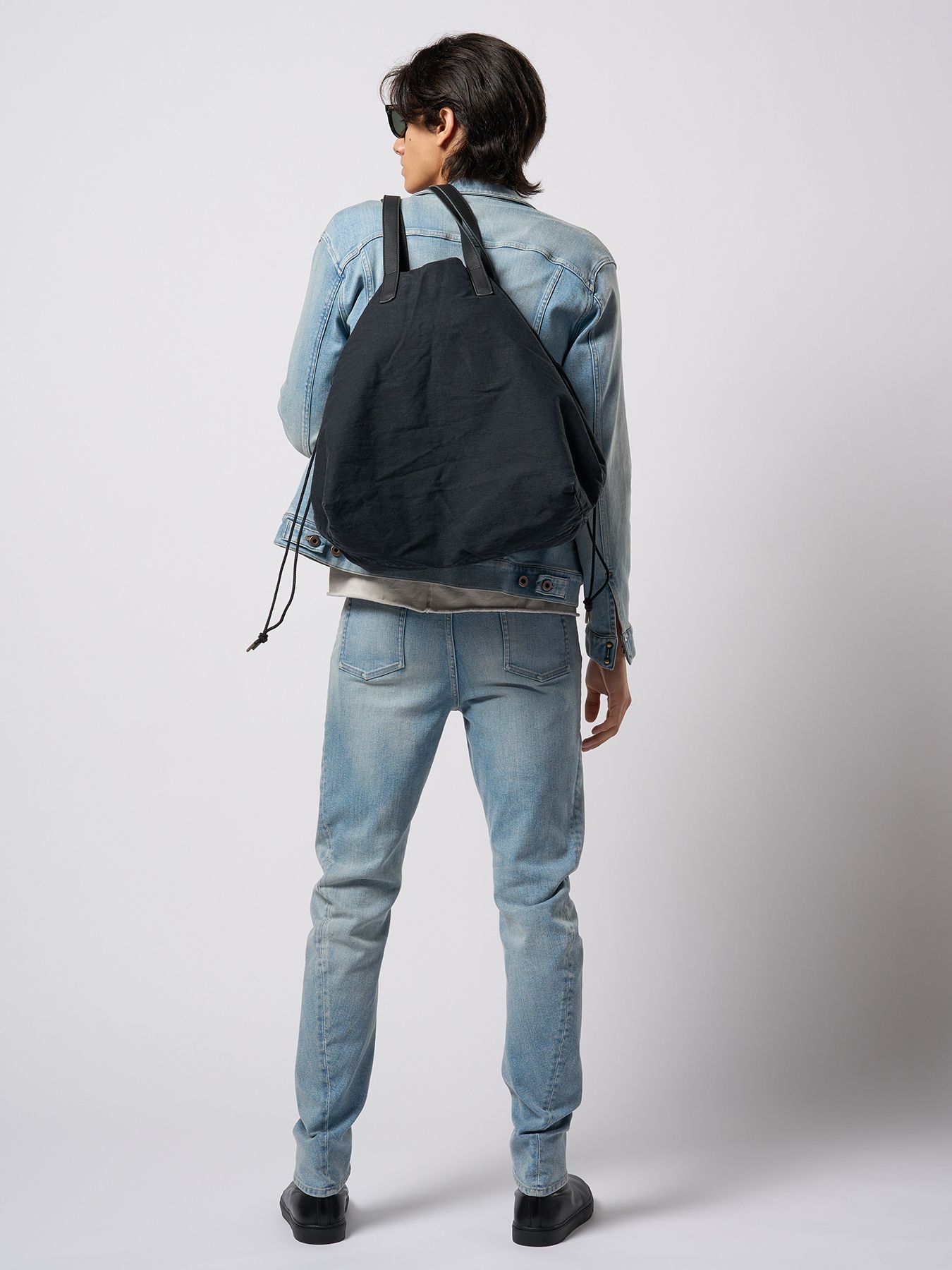 【予約品 9月23日(火) 締切】vintage drawstring tote bag / ヴィンテージ ドローストリング トートバッグ / ブラック