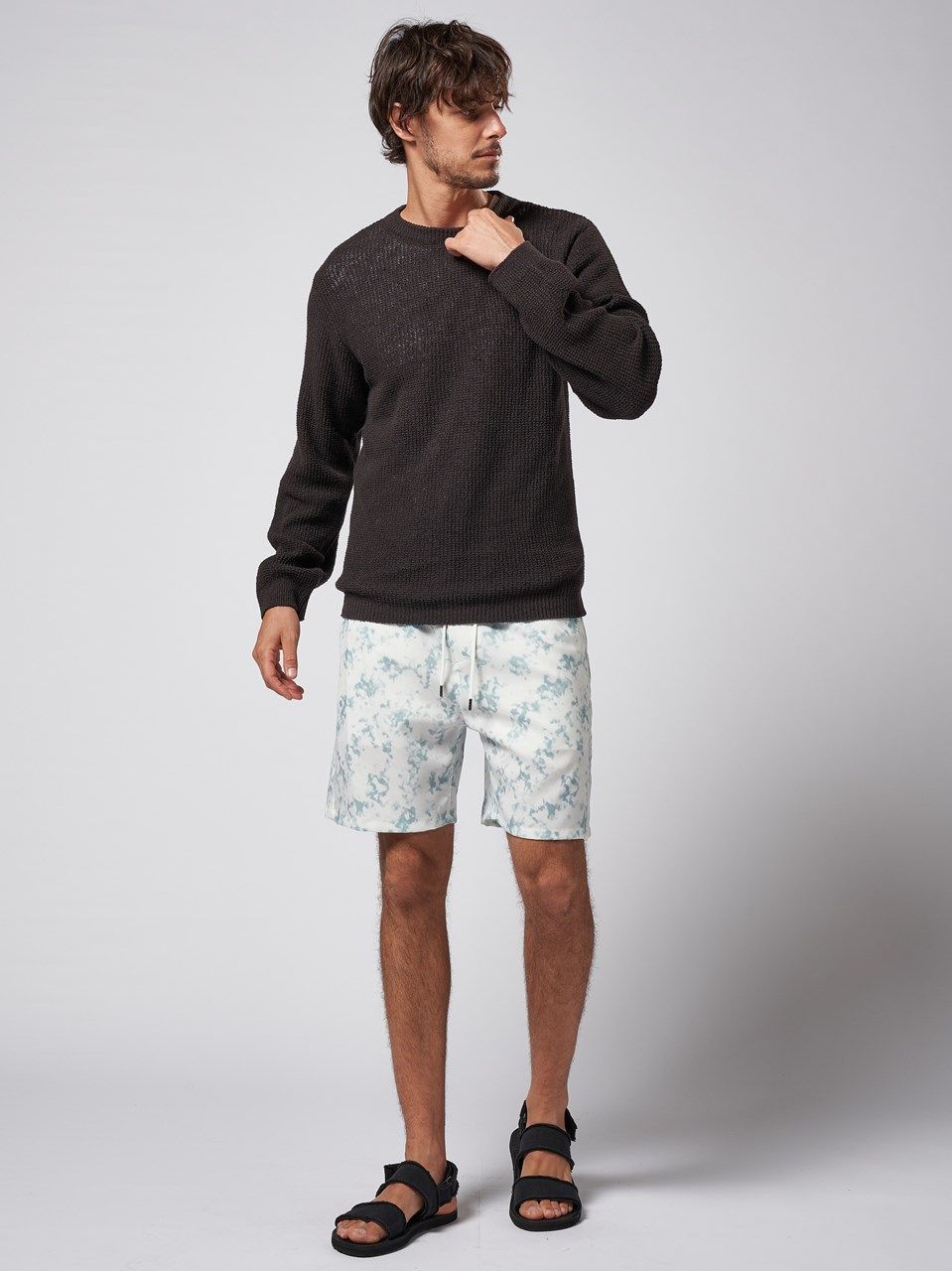 《予約品》 boucle summer knit  / サマーニット / ブラック