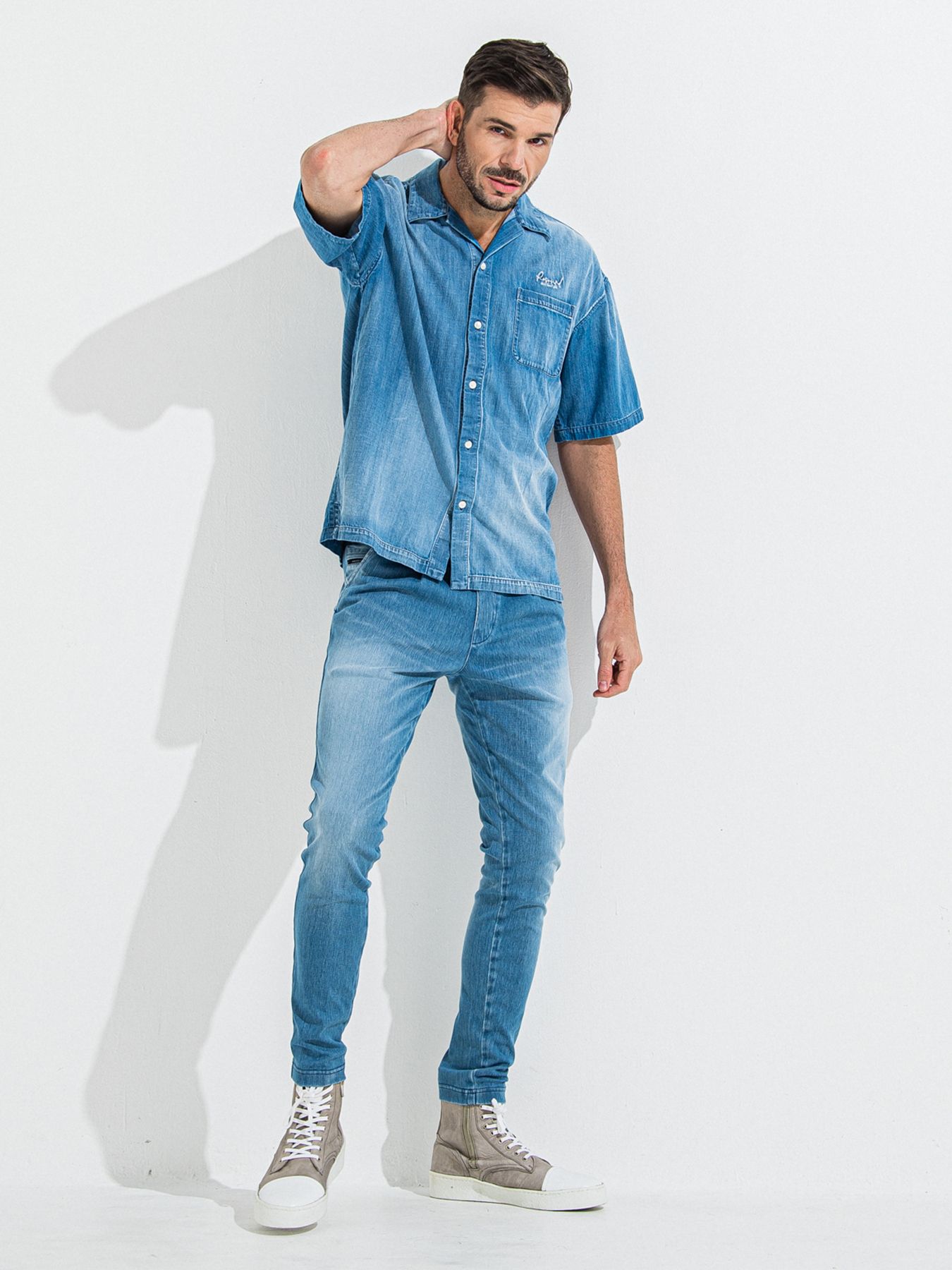 【予約品 】DENIM JERSEY CHRIS EASY TUCK PT / デニムジャージクリスイージータックパンツ / ライトインディゴ