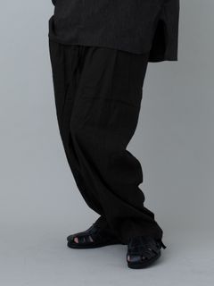 【予約品 11月23日(日) 締切】LINENTROUSERS / リネン2タックスラックス / BLACK
