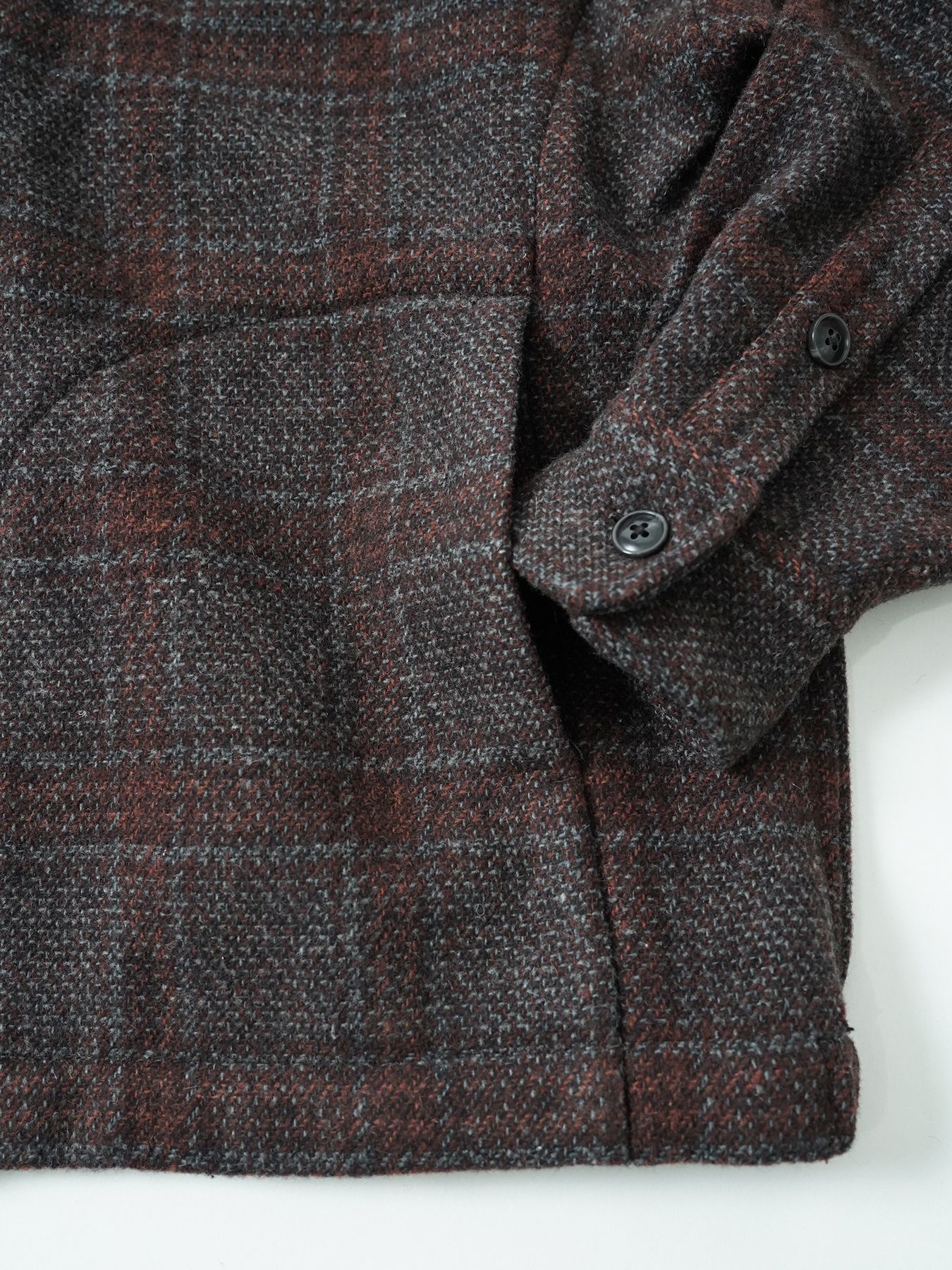 【予約品 5月6日(水) 締切】WOOLCHECK-SPORTJACKET / ヴィンテージシャツジャケット / レッド系