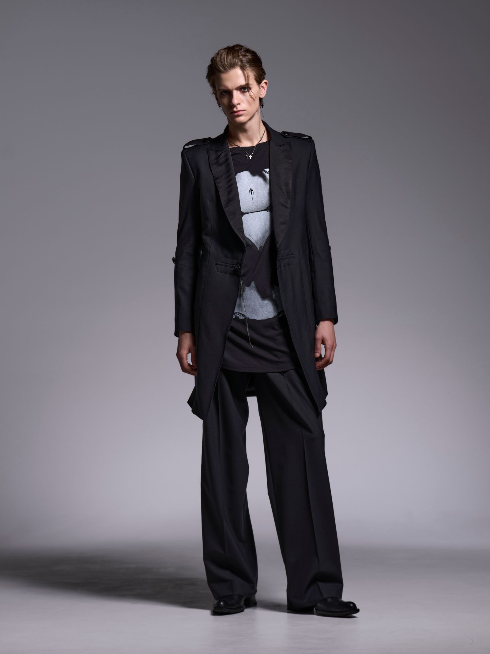 【予約品 1月4日(日) 締切】Side Line Wide Slacks / サイドライン ワイドスラックス / ブラック