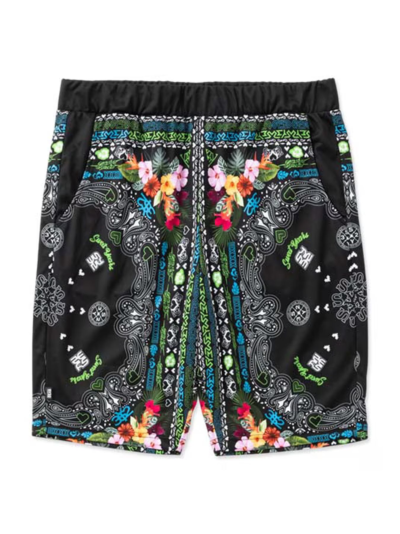 RESORT PAISLEY SHORT PANTS / リゾート ペイズリー ショートパンツ / ブラック【SY32 by SWEET YEARS GOLF】