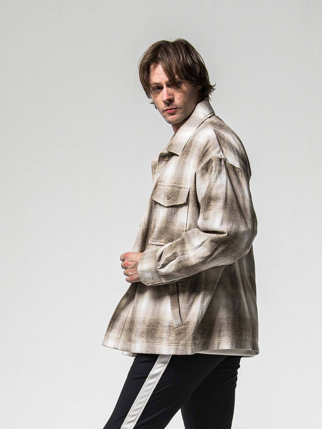 【予約品 8月31日(日) 締切】FLANNEL CHECK JK / フランネルチェック ジャケット / ブラウン