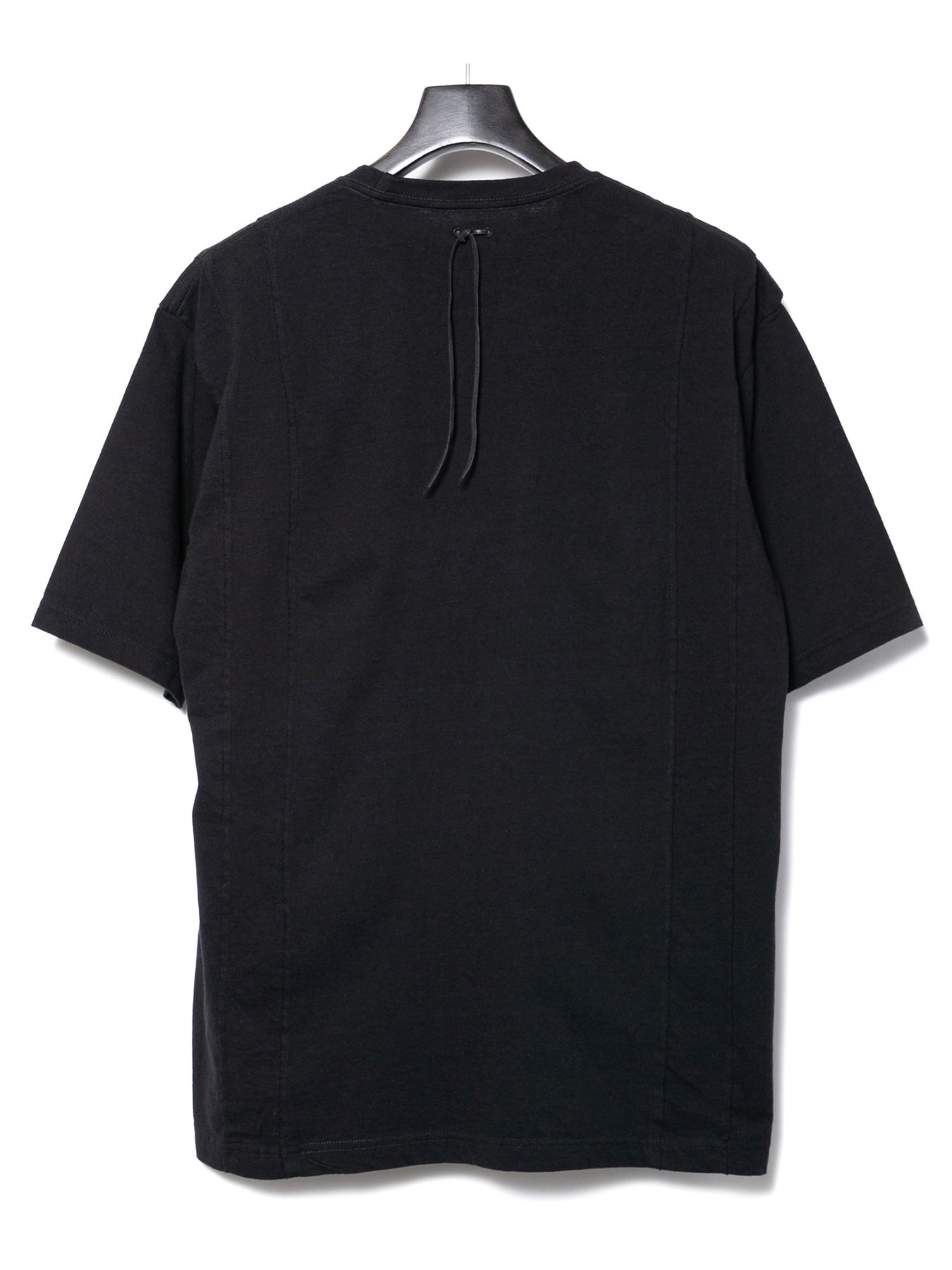 【予約品 9月27日(日) 締切】30/-ナチュラルソフト天竺 クルーネック ハーフスリーブ ワイドTシャツ / BLACK