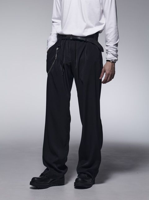 《予約品》 EasyWideSlacks /イージ ワイドスラックス / ブラック 【kiryuyrik】 8月以降入荷予定