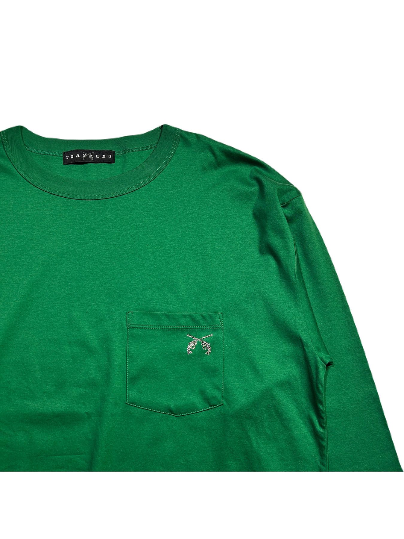 【予約品 8月10日(日) 締切 】POCKET L/S T CRY / ポケット ロングスリーブ Tシャツ / クリスタル グリーン