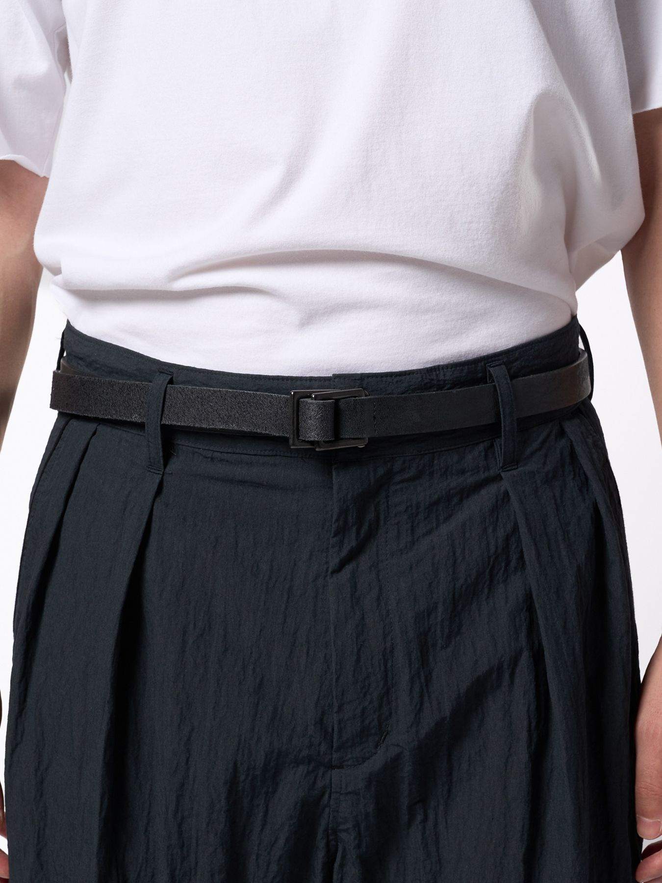 【予約品 9月23日(火) 締切】W-ring long belt / Wリング ロングベルト / ブラック
