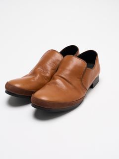 【予約品9月19日 10時締め】 soft leather slip-on / レザースリッポン / ブラウンベージュ