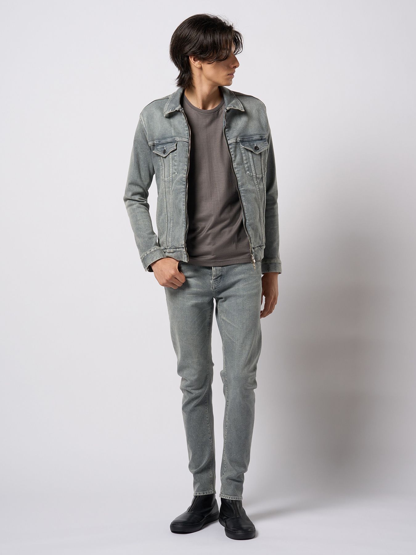 【予約品 9月23日(火) 締切】ex.comfy wool S/S / エクスコンフィーウール ショートスリーブ / スチールグレー