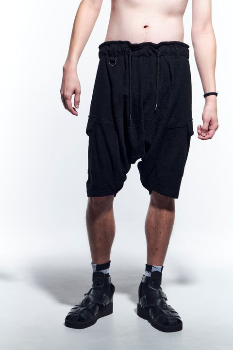 《予約品》 SaruelHalfPants サルエルパンツ PileJersey / Black 【kiryuyrik】 5月入荷予定