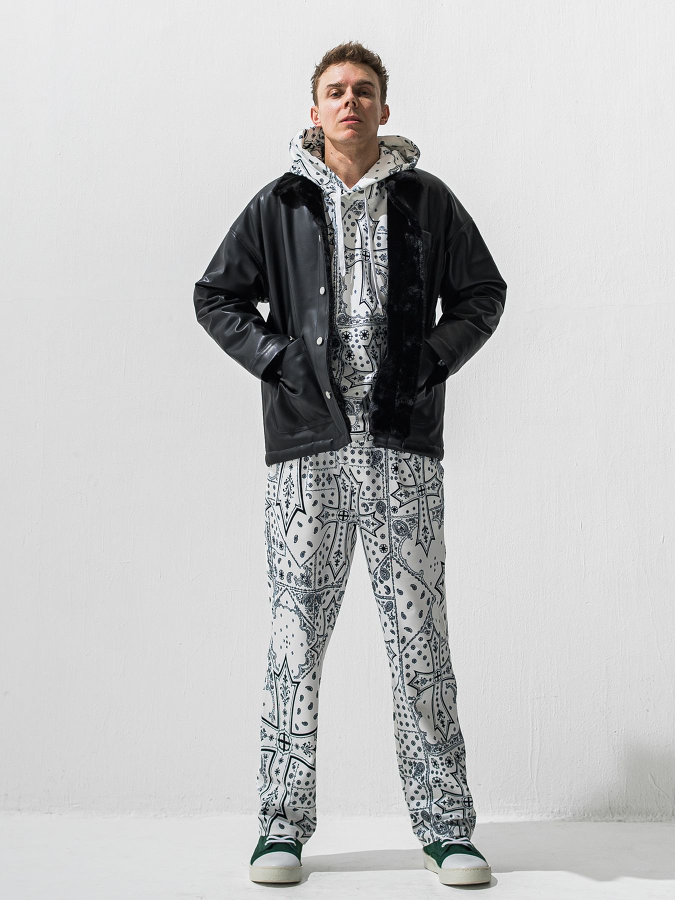 【予約品 9月6日(日) 締切】OVER HOODIE / トリコット オーバーパーカー / クロスホワイト