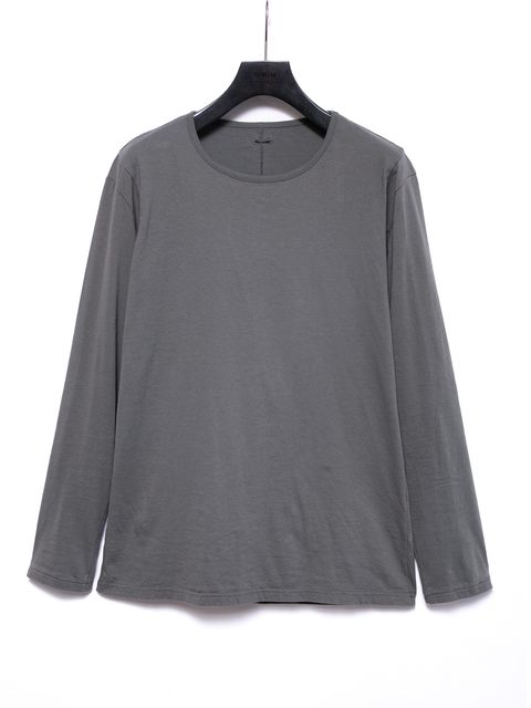 【予約品 4月6日(月) 締切】Natural Soft Cotton Plain Stitches Crew Neck T-shirt / 30/-ナチュラルソフト天竺 クルーネック ロングスリーブ Tシャツ / オリーブ