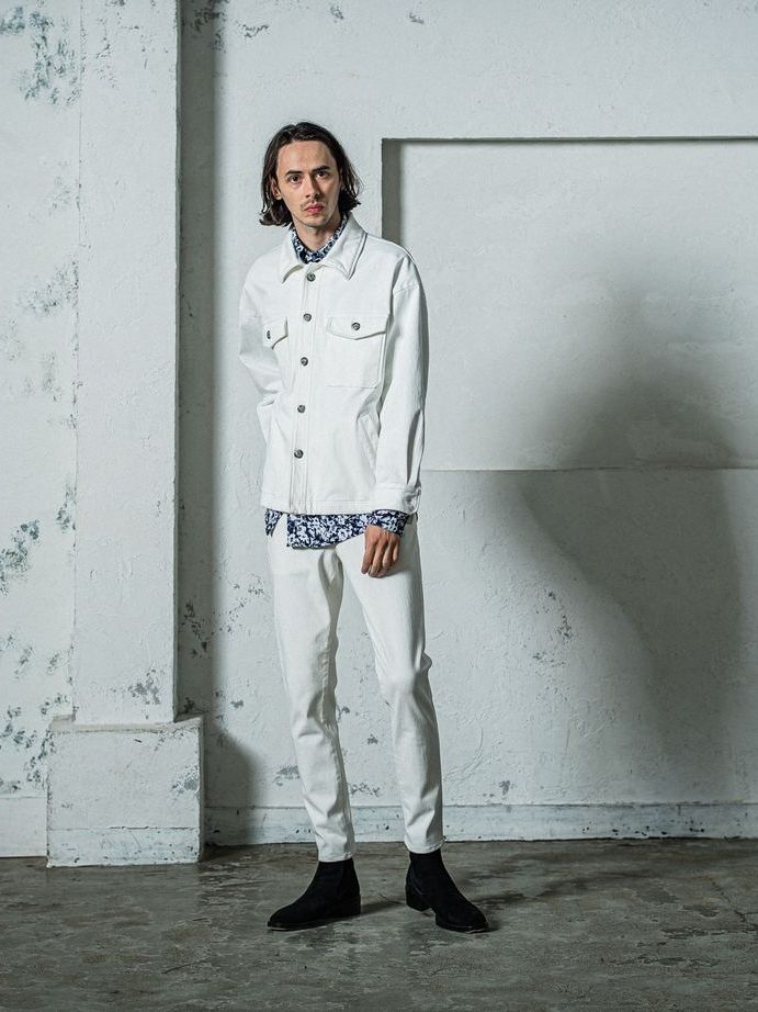 《予約11月17日19時締め》 MICK DENIM JERSEY / ジャージパンツ / ホワイト