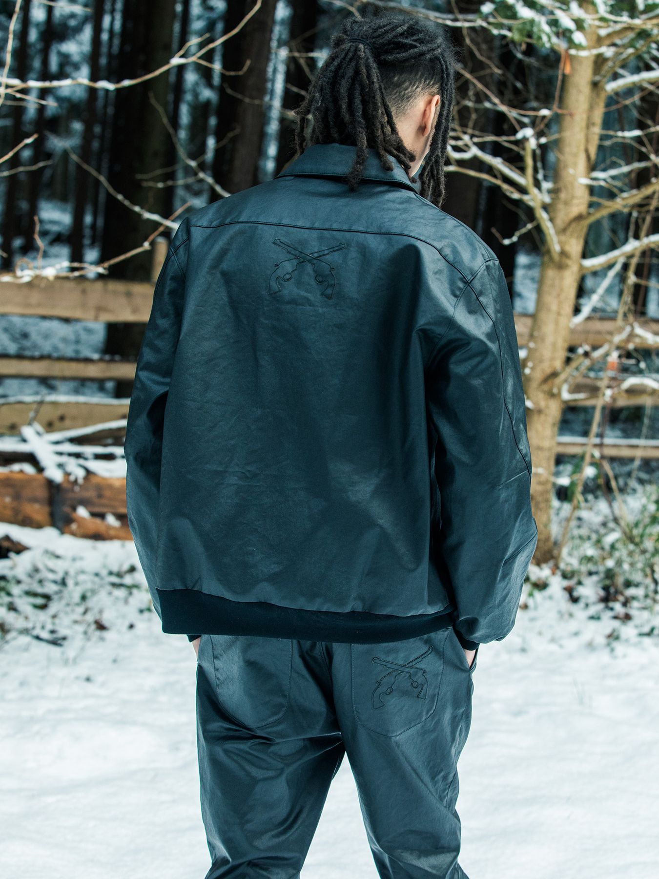 【予約品 3月9日(月) 18:00 締切】O.WASH COATING JKT / ワンウォッシュ コーティング チノクロス ジップブルゾン / ブラック