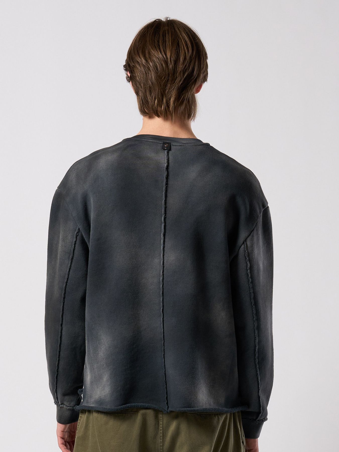 【予約品 4月19日(日) 18時締切】fade cut-off sweatshirt / フェード カットオフ スウェットシャツ / フェードブラック