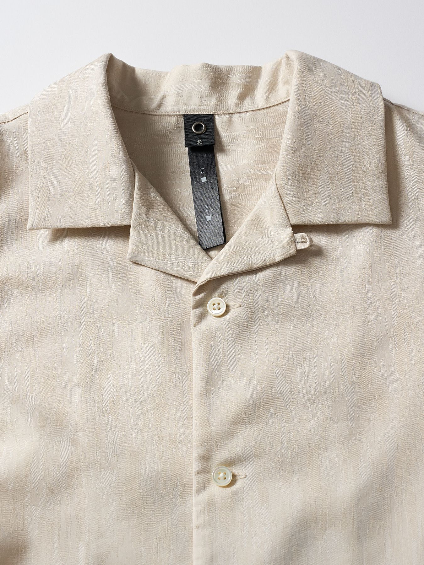 【予約品 9月23日(火) 締切】jacquard open collar shirt / ジャガード オープンカラーシャツ / アイボリー