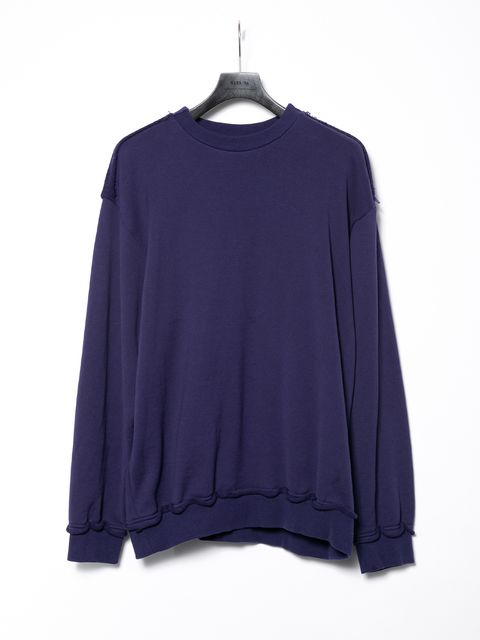 Hard Twist Yarn Heavy Pile Crew Neck Sweatshirt / 強撚糸 ヘビー フレンチ テリー クルーネック L/Sスエット / パープル
