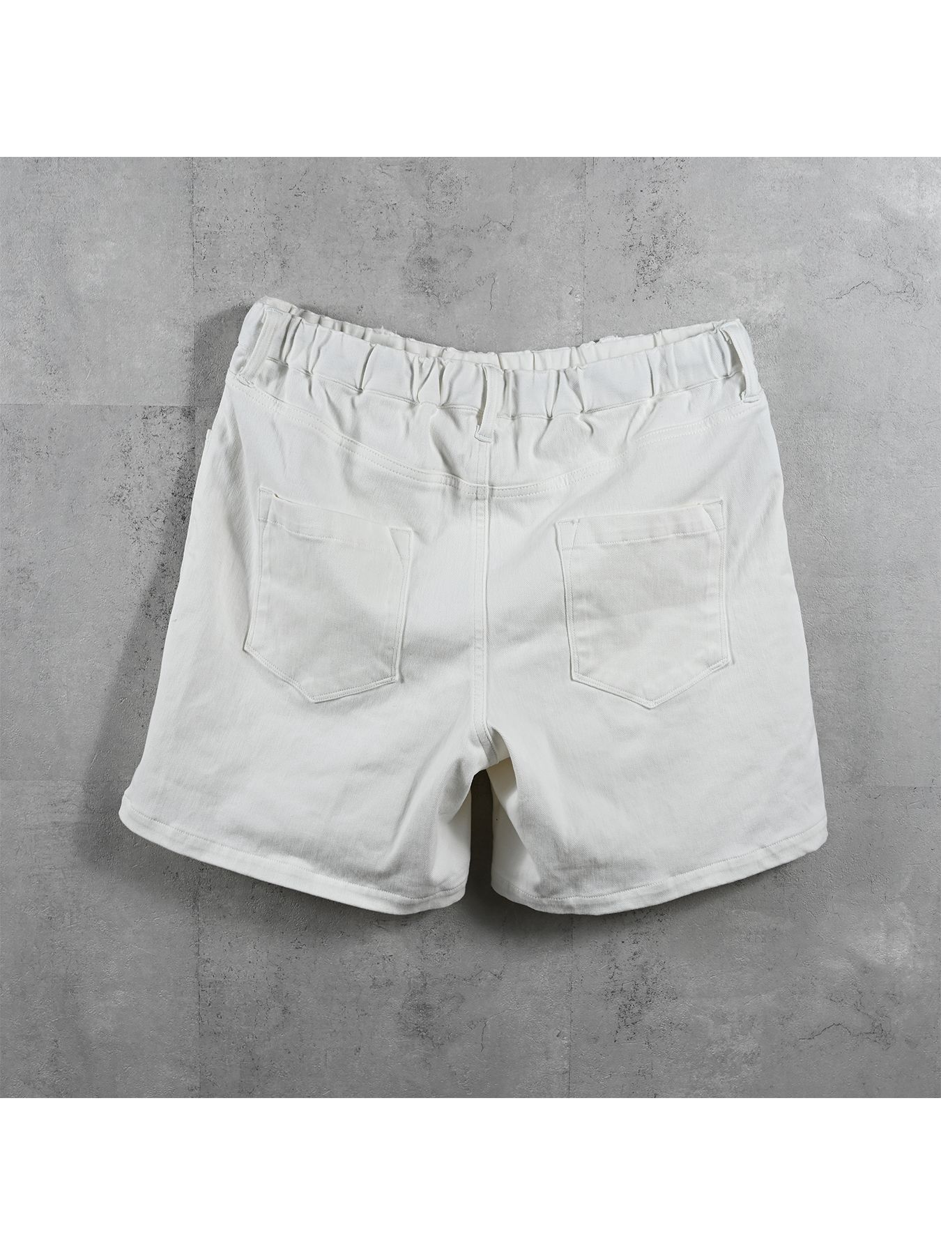 【予約品】DENIM JERSEY SHORTS / デニムジャージショーツ / ホワイト