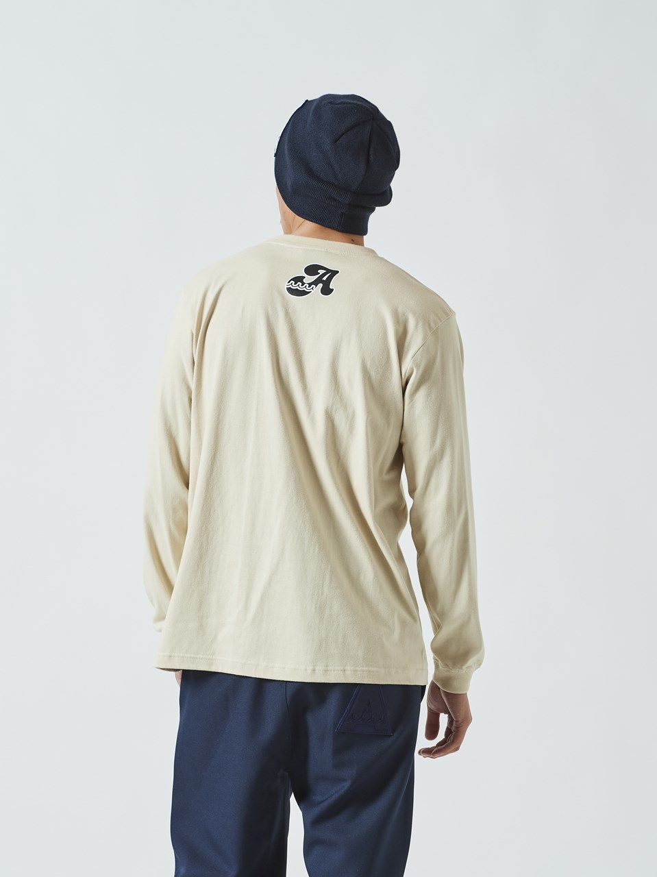 muta College Logo L/S Tee / Tシャツ / サンドベージュ【Acanthus×muta】