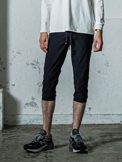 RE cropped PT / ナイロンイージークロップドパンツ / ブラック