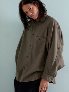 【予約品 6月2日(月) AM10時 締切】Overheat / オーバーシャツ / 杢ベージュ