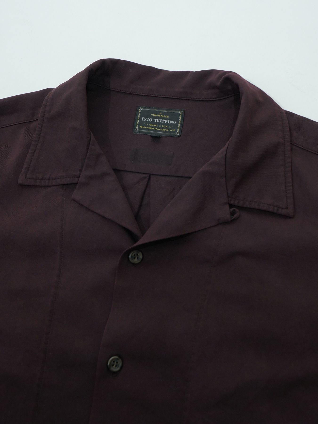 【予約品 2月1日(日) 締切】CUTSHIRTS / オープンカラーシャツ / ダークレッド