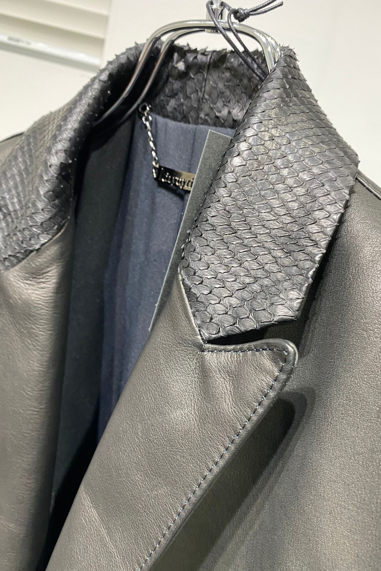 《予約品》 LayeredLeatherJacket / ブラック 【kiryuyrik】 2023年3月入荷予定