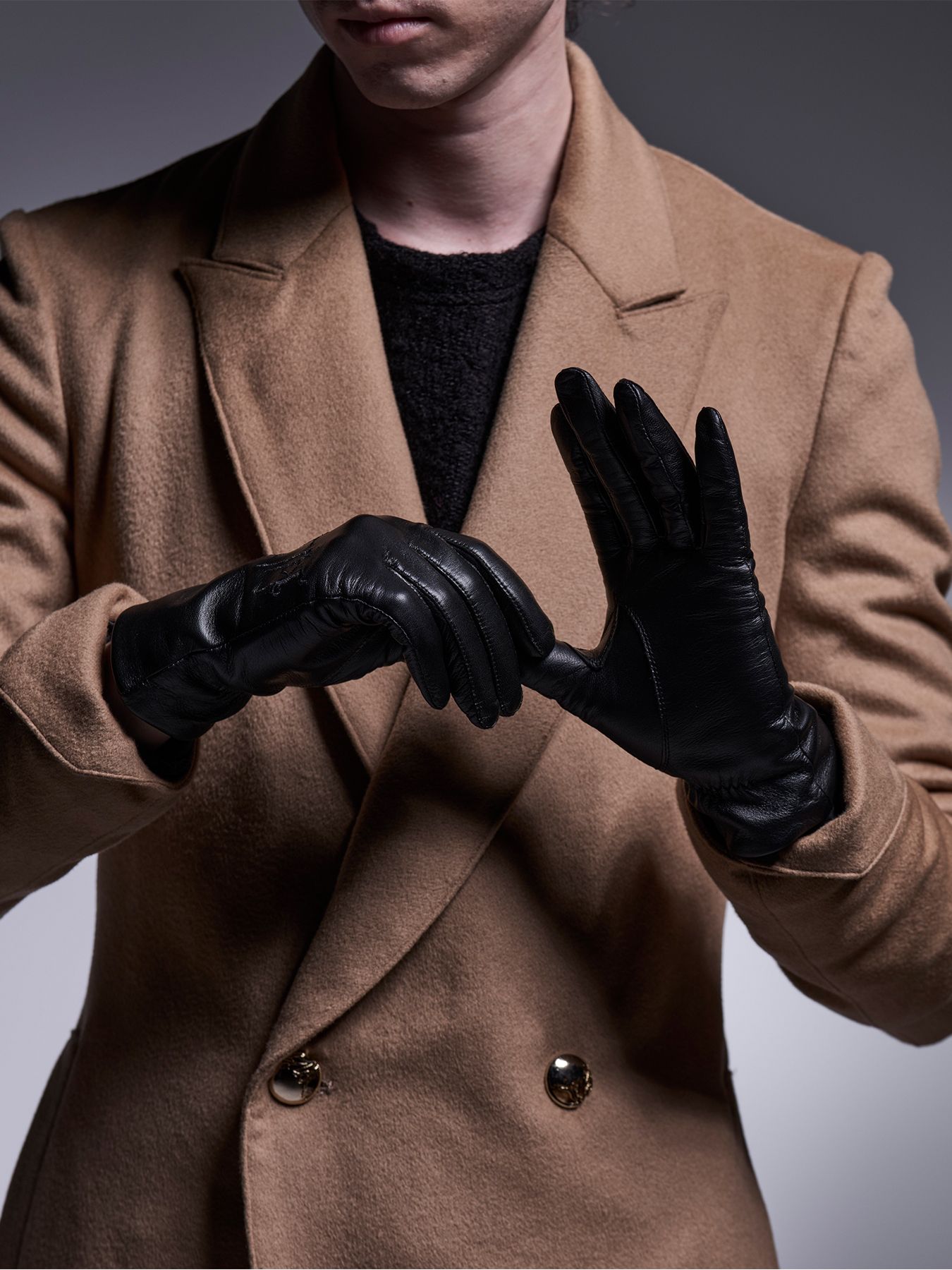 【予約品 】シープレザーSlim Glove / スリムグローブ / ブラック スマホ対応