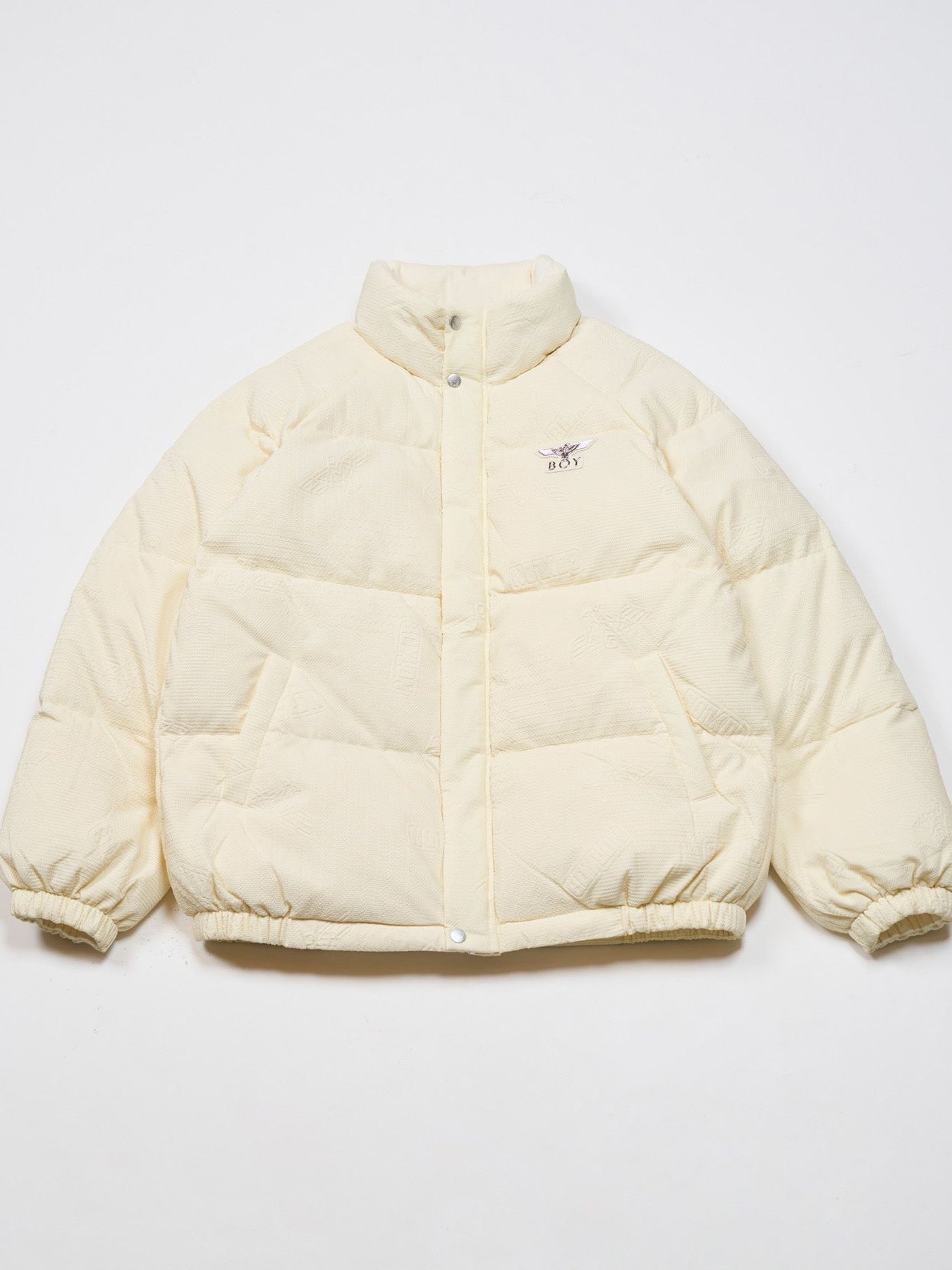 BOY LOGO EMBOSSING DOWN BLOUSON / ダウンブルゾン / オフホワイト