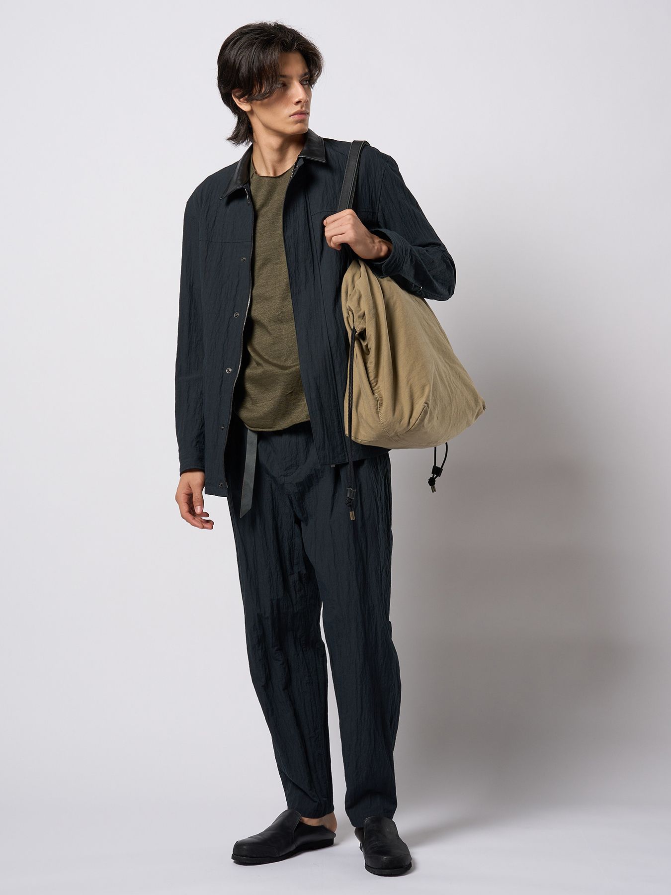 【予約品 9月23日(火) 締切】combination slip-on shoes / コンビネーション スリッポンシューズ / ブラック