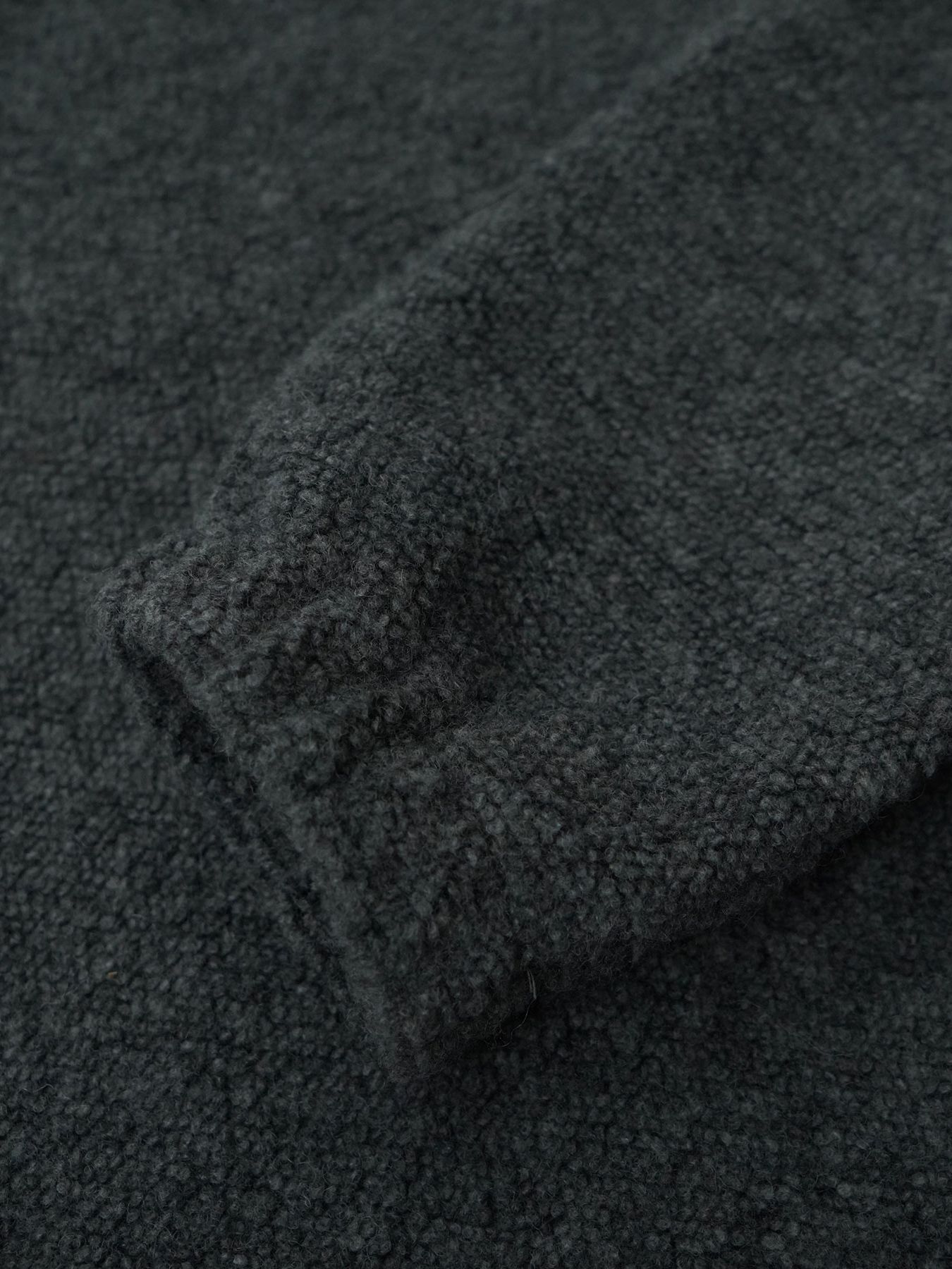 【予約品 】WOOLSNAP / ウールパイル カーディガン / 杢グレー