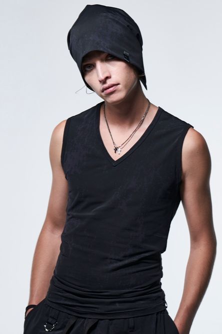 《予約品》 CrssDotRashGuard TankTop / ブラック 【kiryuyrik】 2023年5月以降入荷予定