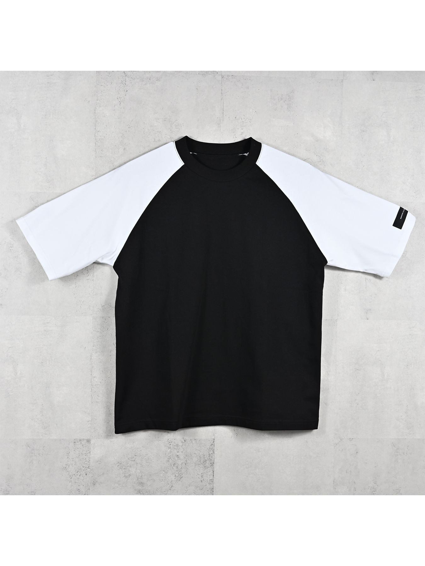 【予約品 11月16日(日) 締切】BACK RC RAGLAN OVER TEE / バックロゴ ラグランスリーブ オーバーTシャツ / ブラック×ホワイト