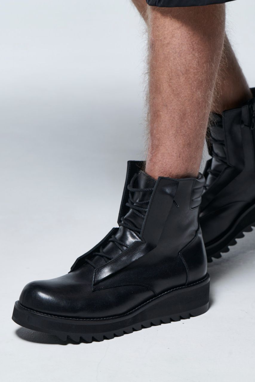 《予約品》 LaceUpBoots / ブラック 【kiryuyrik】 2023年3月以降入荷予定