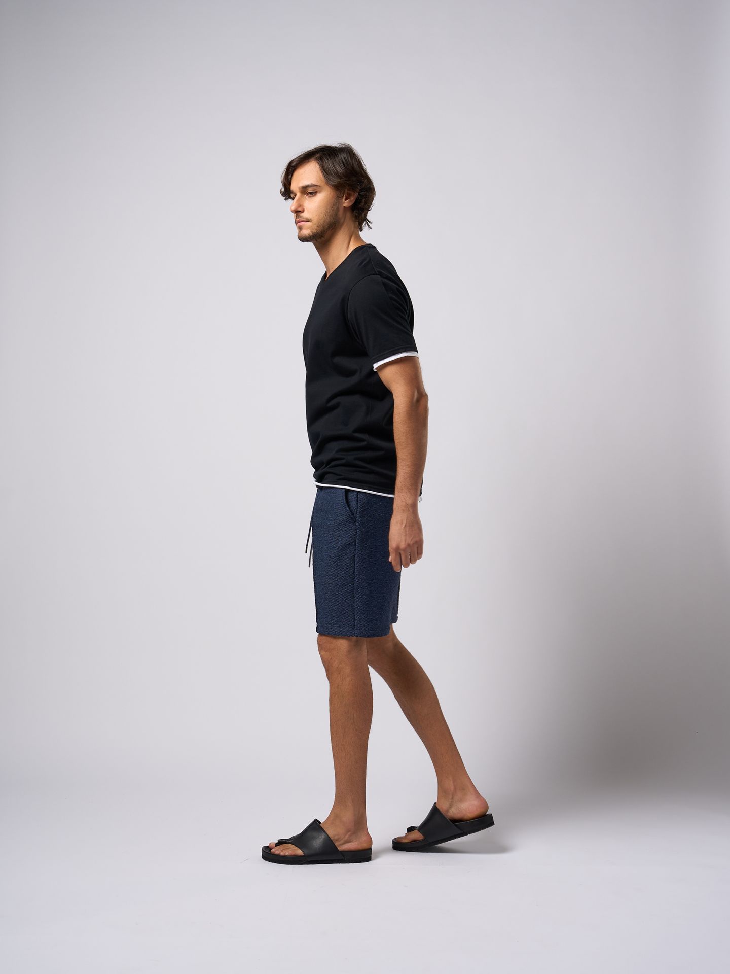 【予約品9月19日 10時締め】 cool touch V-neck S/S / VネックTシャツ / ブラック