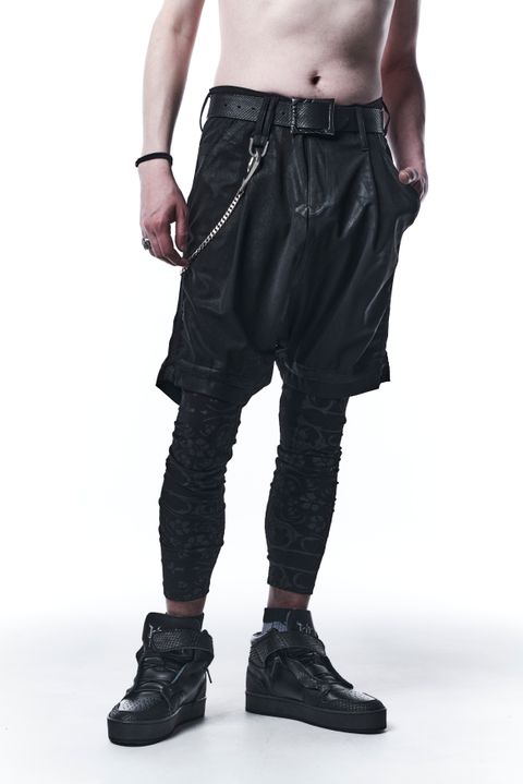 《予約品》 SaruelTP-Shorts サルエルパンツ CoatingHighTensionJersey / Black 【kiryuyrik】 10月入荷予定